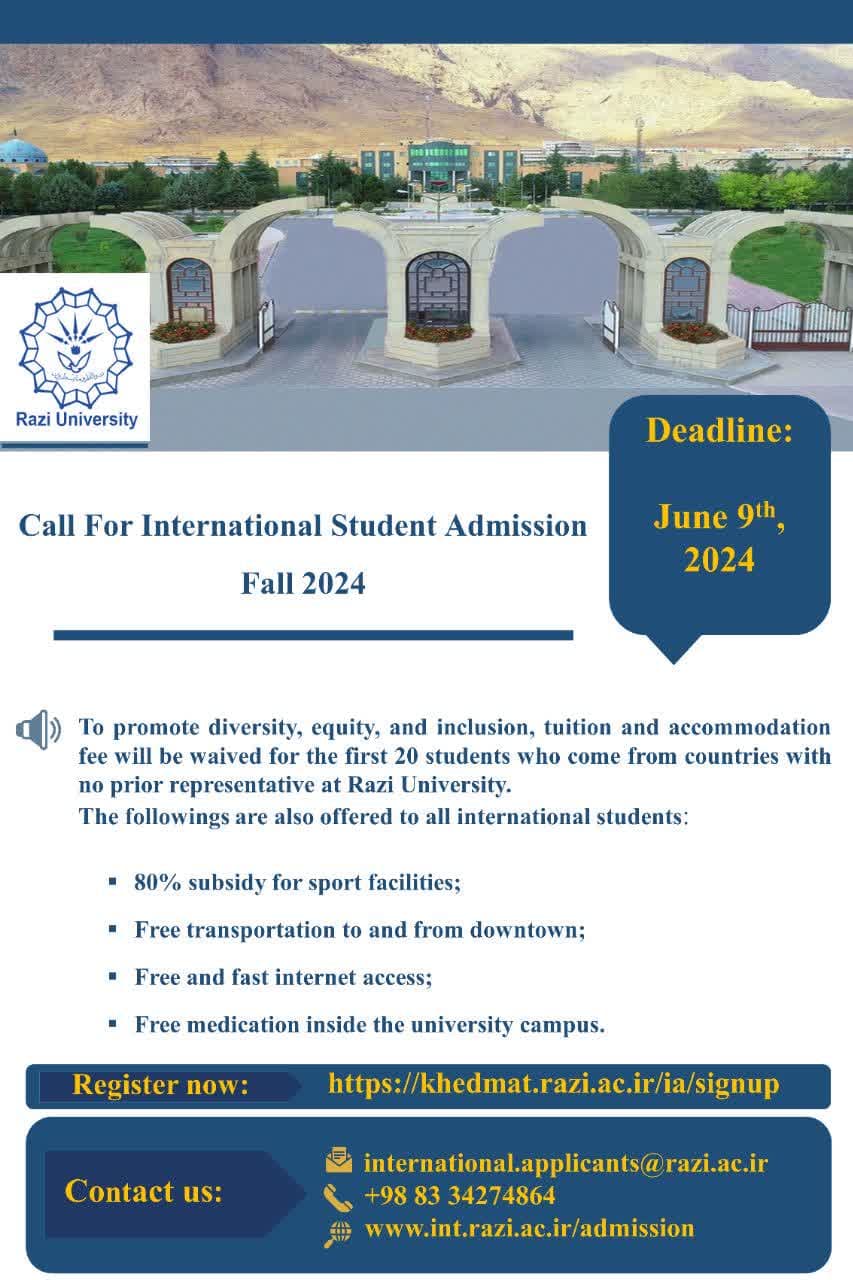 T Razi Applying & Admission - Razi University